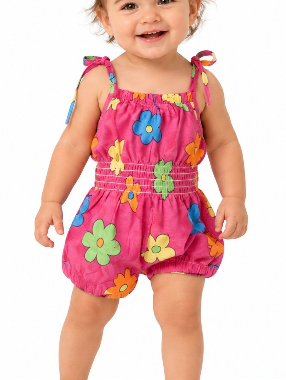Carrots Baby Romper 12 Months NWT Floral Halter Pink Retro Summer Outfit Vintage